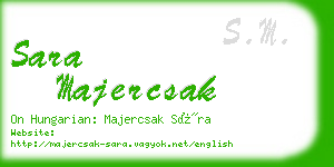 sara majercsak business card